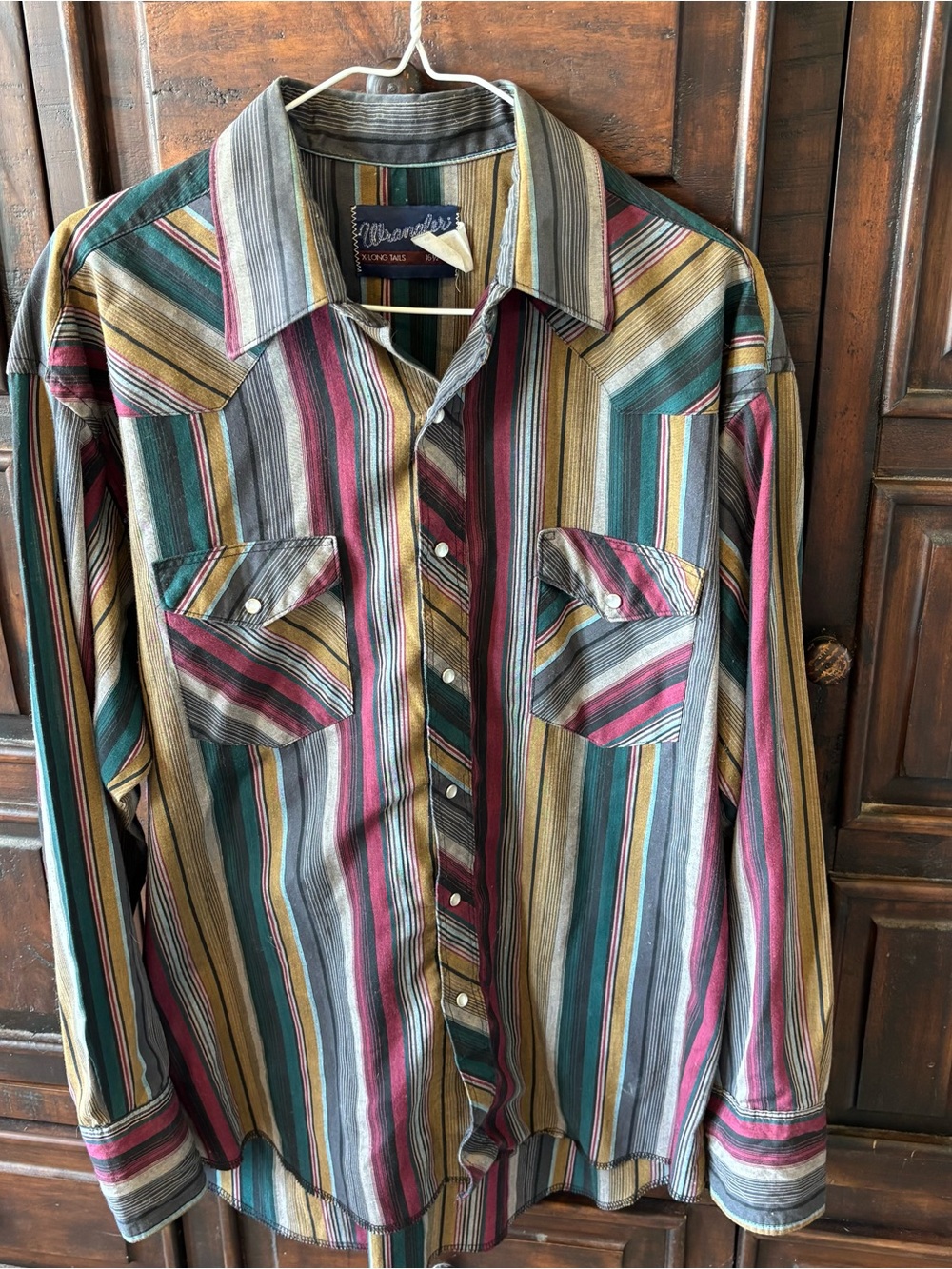 Wrangler Men’s Vintage Stripe Button-Down Shirt